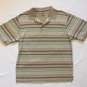 IZOD Golf Striped Polo Shirt Mercerized Cotton XL
